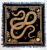 INDACORIFY Golden Snake Altar Table Top Cloth with Fringes Celtic Alter Tarot Witchcraft Spread Spiritual Sacred Cloth 18×18 in (Golden Snake)